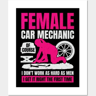 Female Automotive Car Mechanic Girl Gift Posters and Art